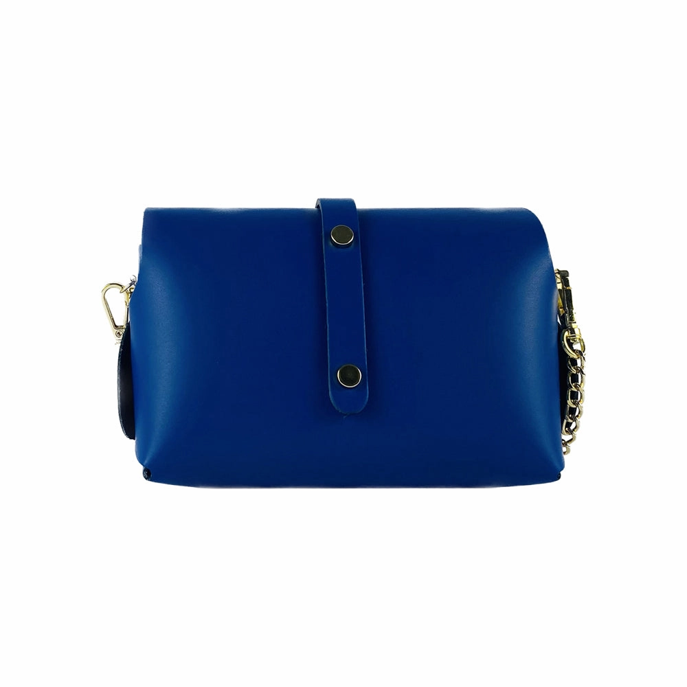 Renato Borzatta Small leather clutch chain shoulder bag royal blue