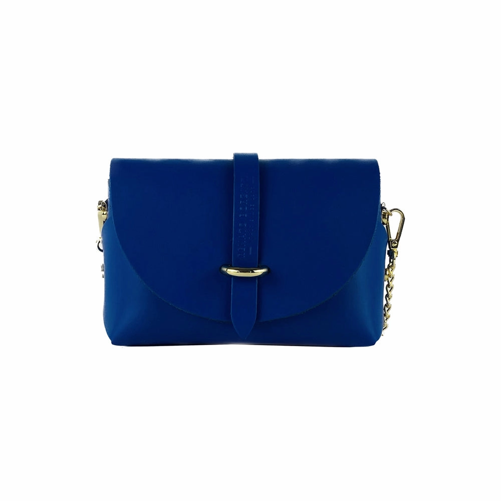 Renato Borzatta Small leather clutch chain shoulder bag royal blue