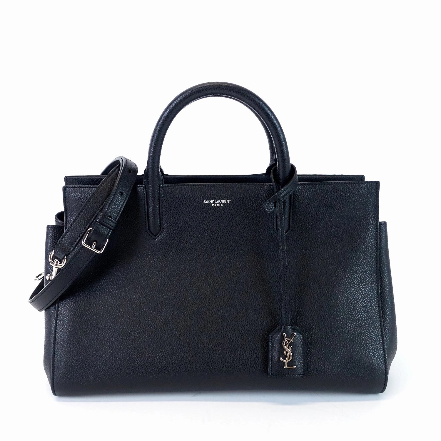 Rive Gauche Cabas Leather Small Bag