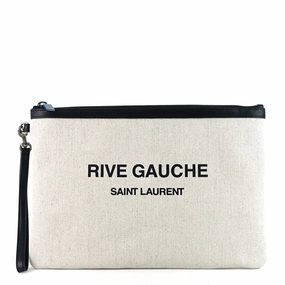 Rive Gauche Natural Linen Pouch