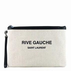 Rive Gauche Natural Linen Pouch