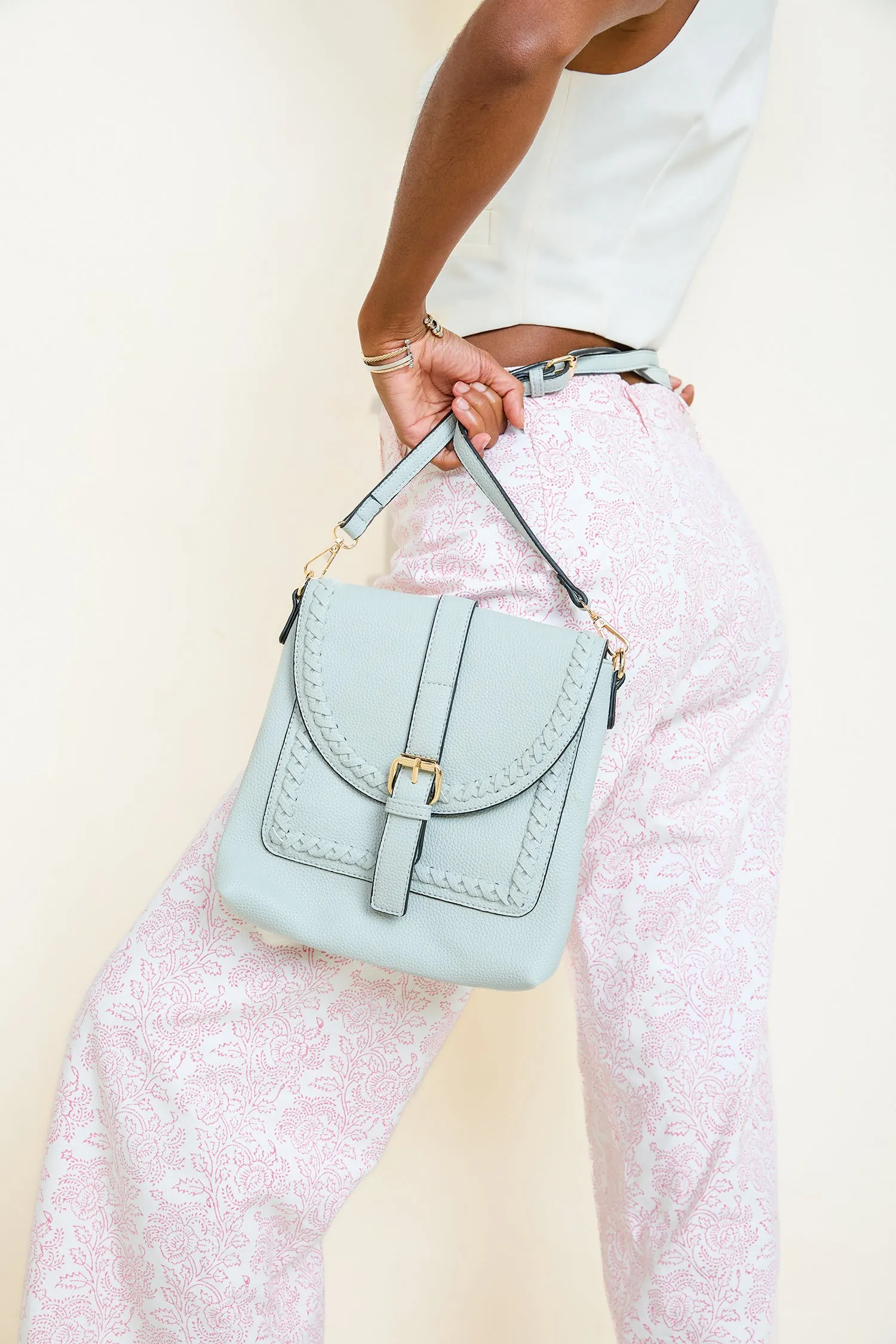 Roberta Vegan Whipstitch Crossbody
