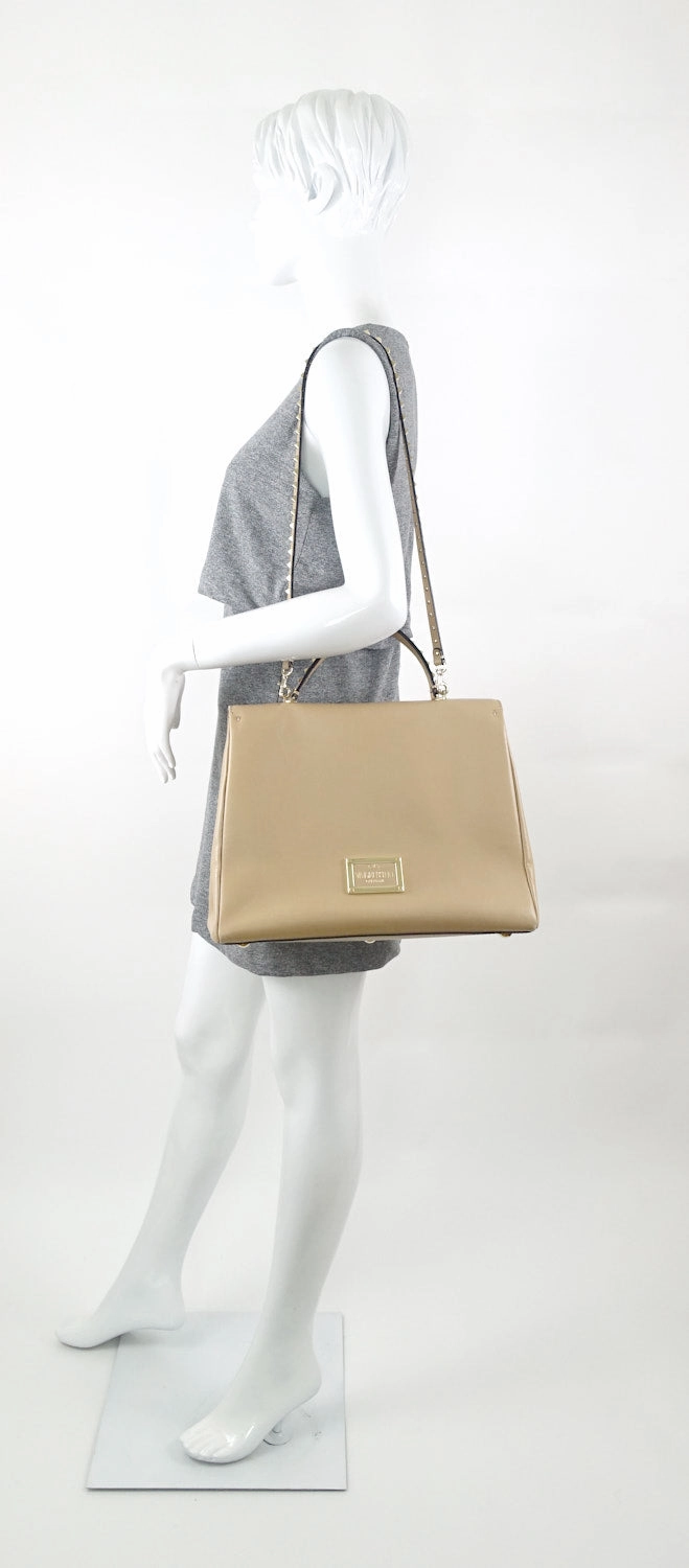 Rockstud Calf Leather Large Satchel Bag