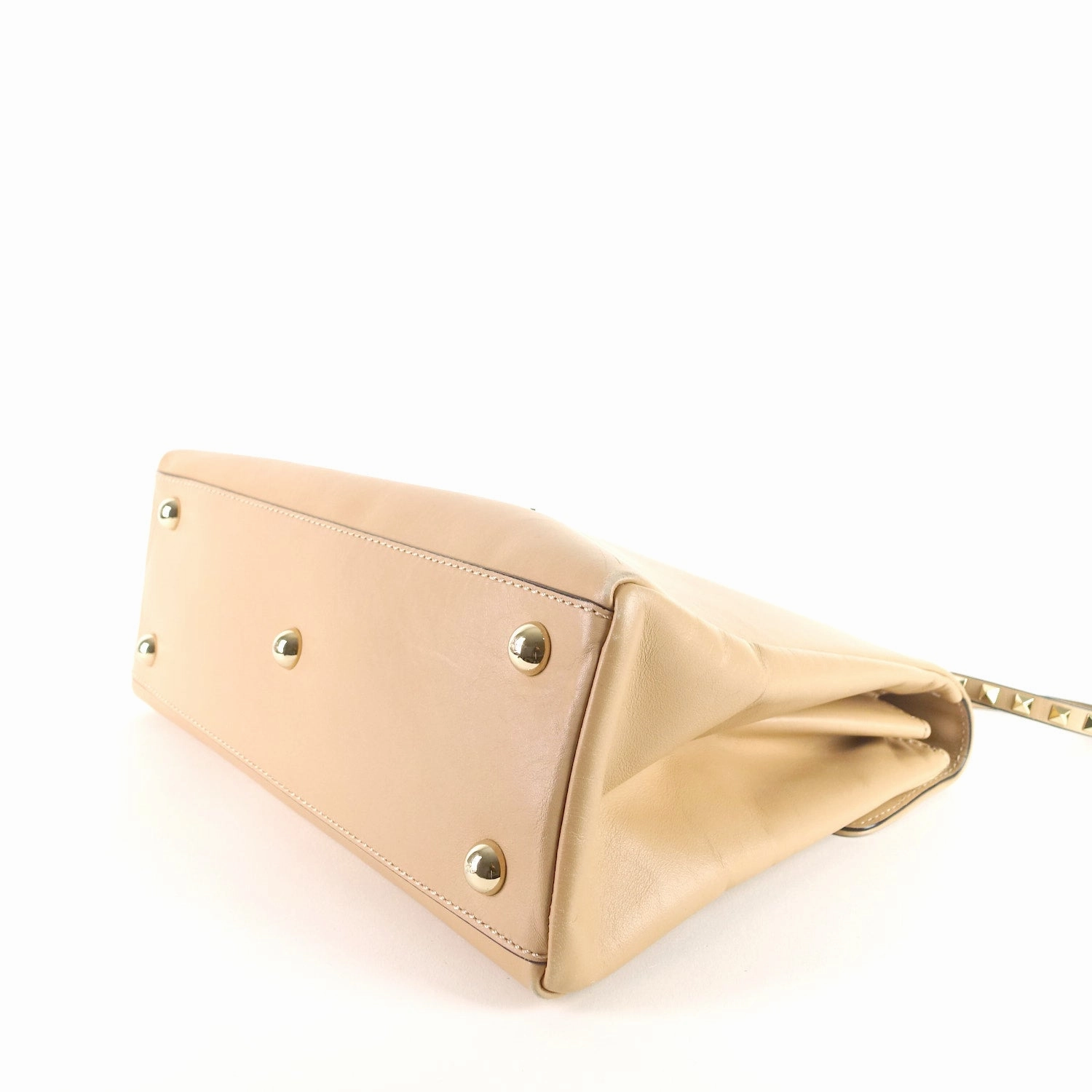 Rockstud Calf Leather Large Satchel Bag
