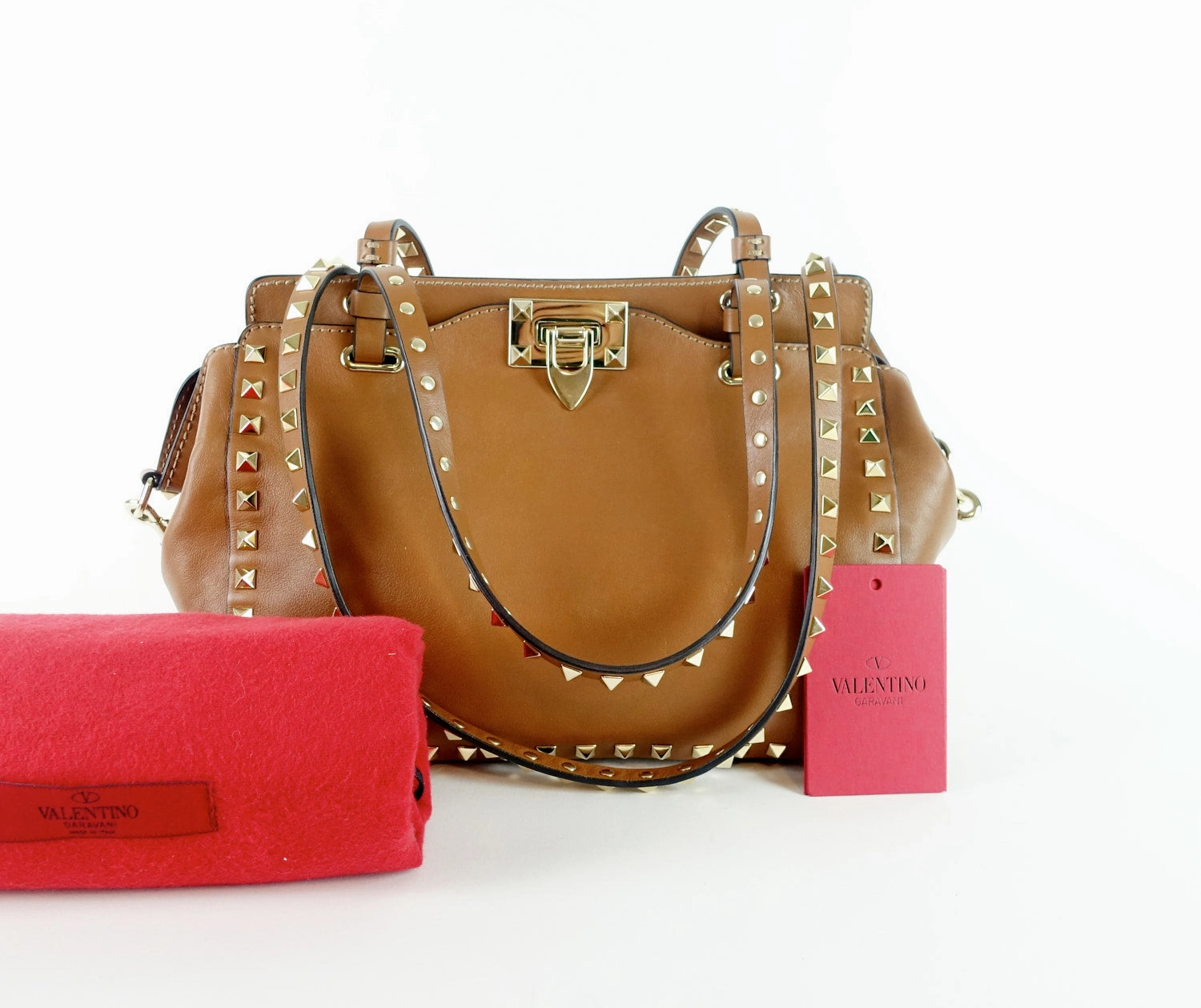 Rockstud Calf Leather Small Bag