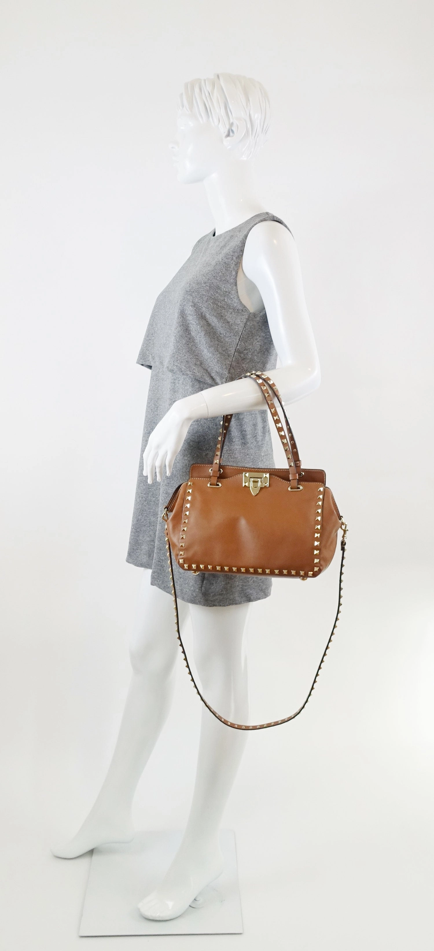 Rockstud Calf Leather Small Bag