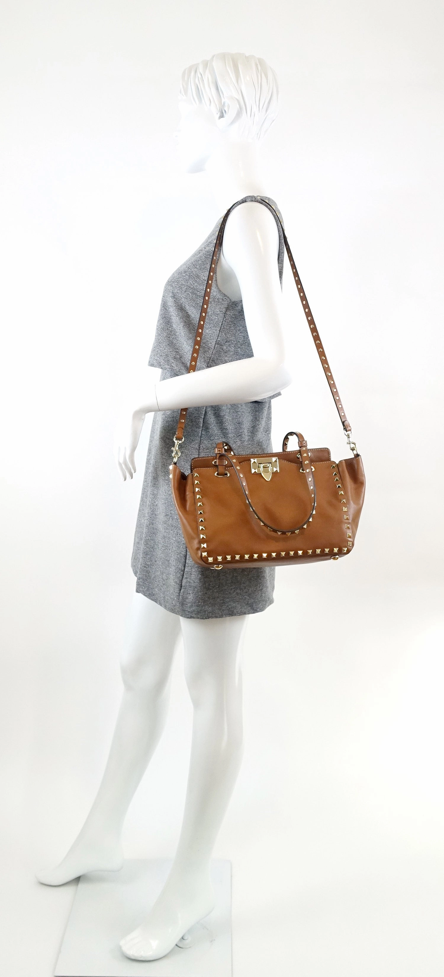 Rockstud Calf Leather Small Bag