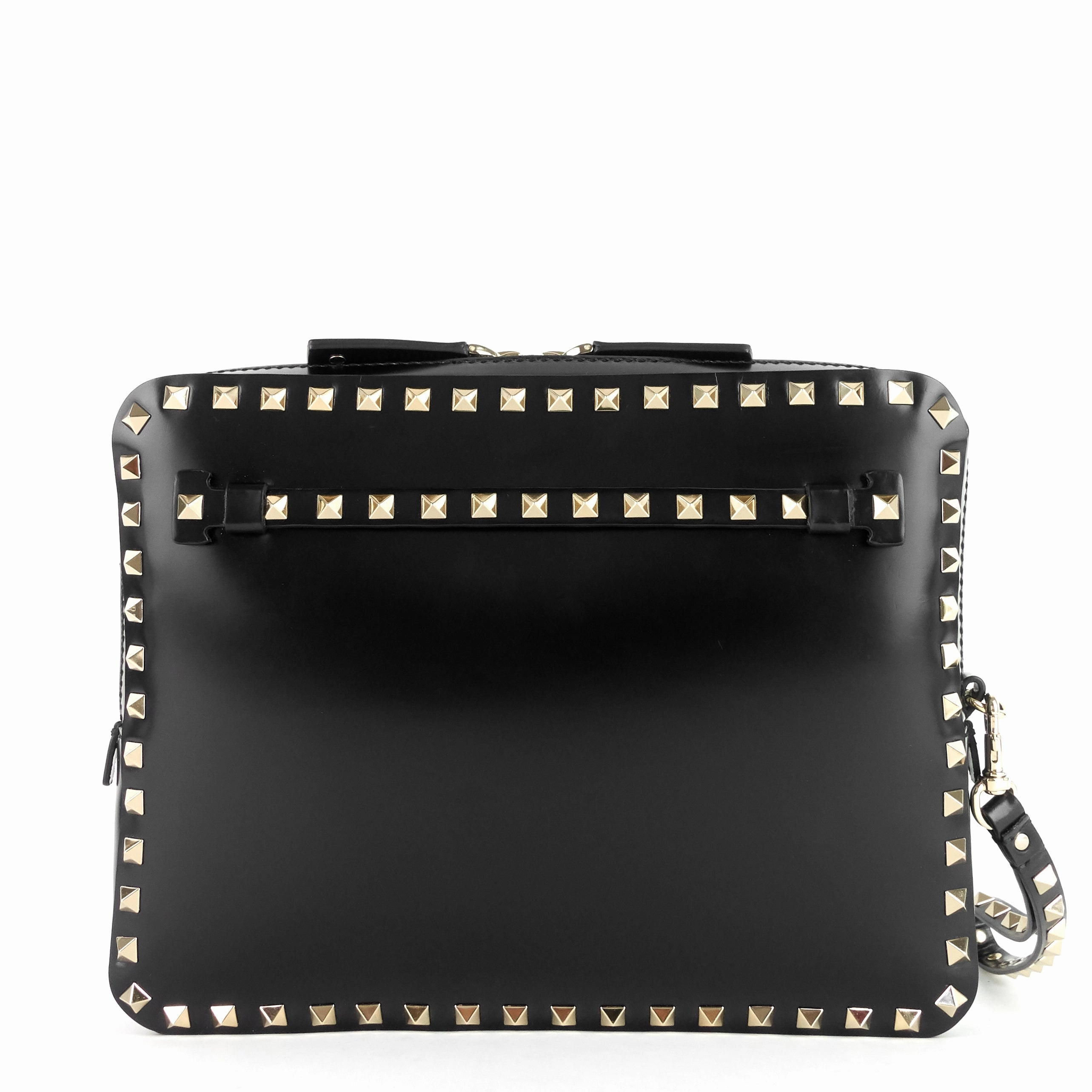 Rockstud Calfskin Clutch Bag