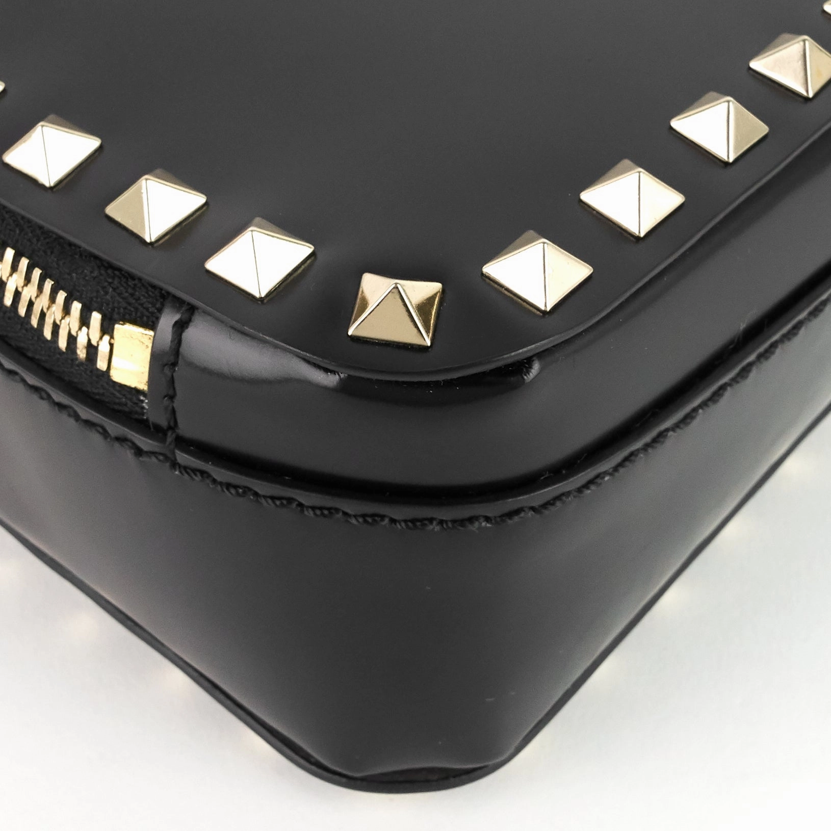 Rockstud Calfskin Clutch Bag
