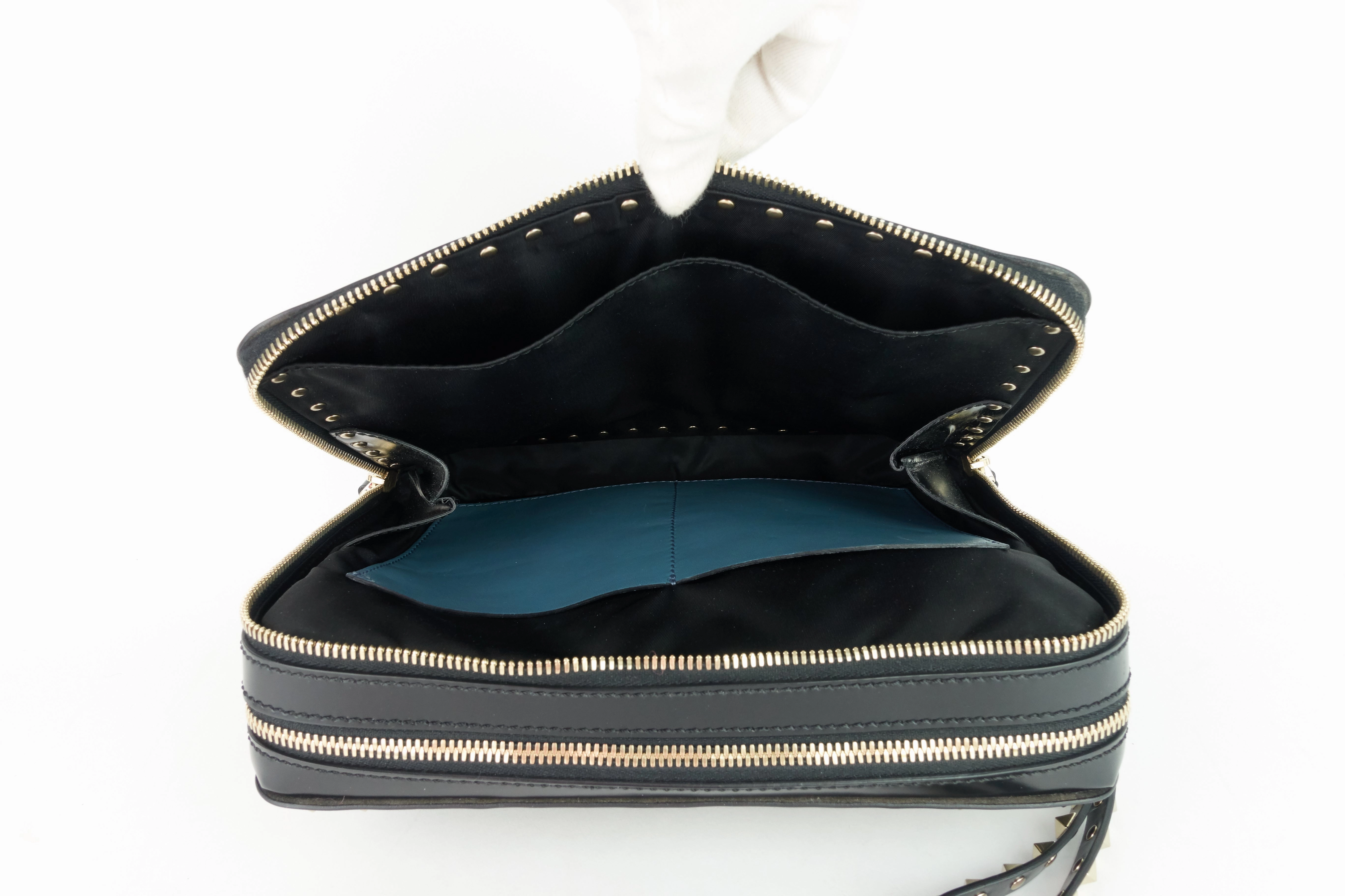 Rockstud Calfskin Clutch Bag