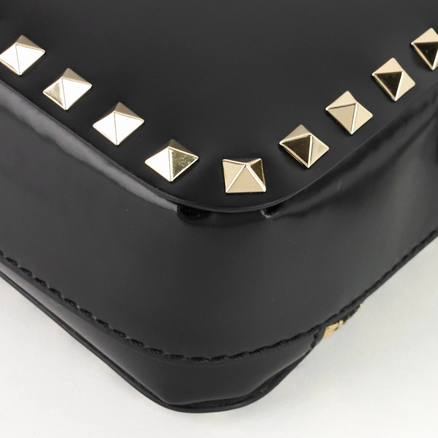 Rockstud Calfskin Clutch Bag