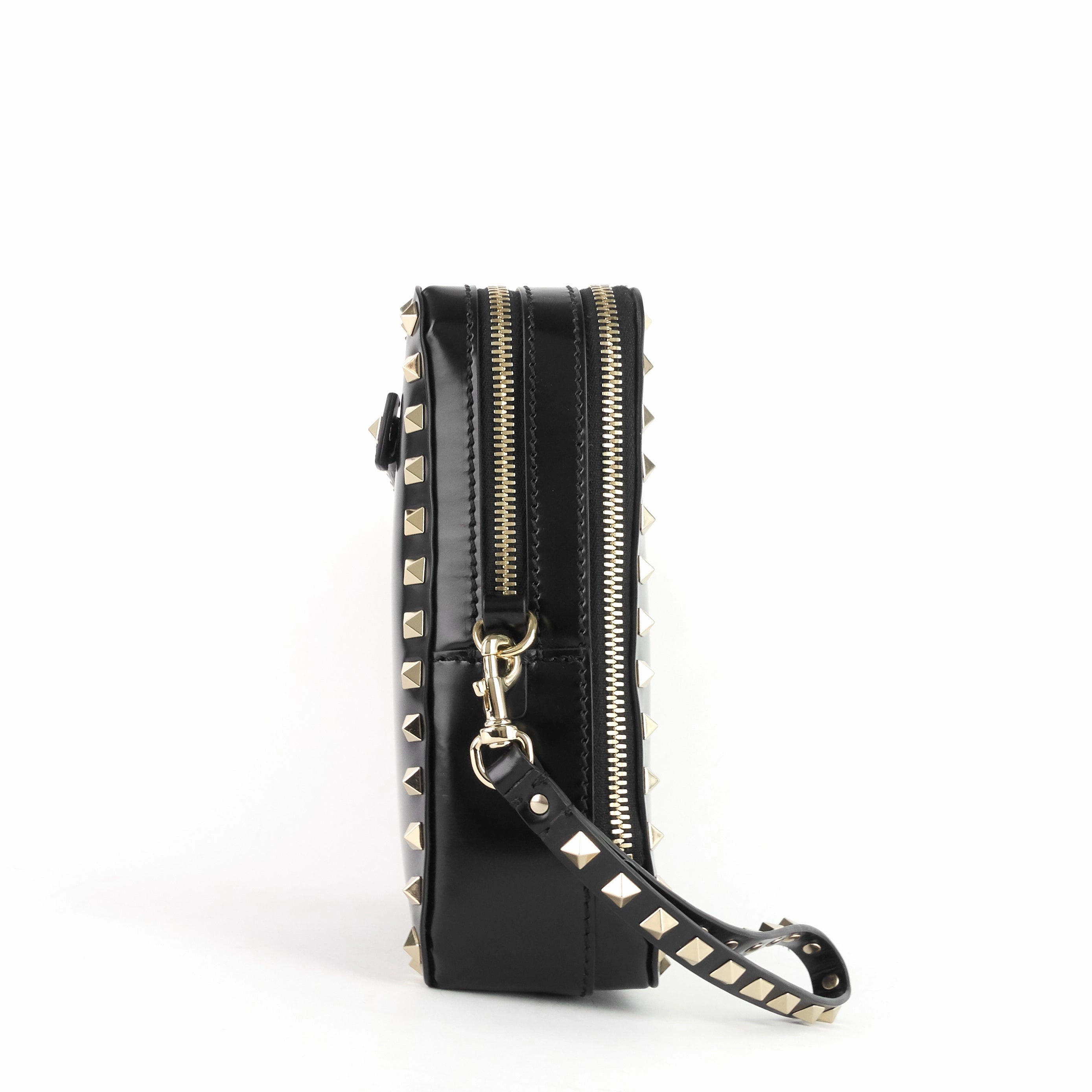 Rockstud Calfskin Clutch Bag