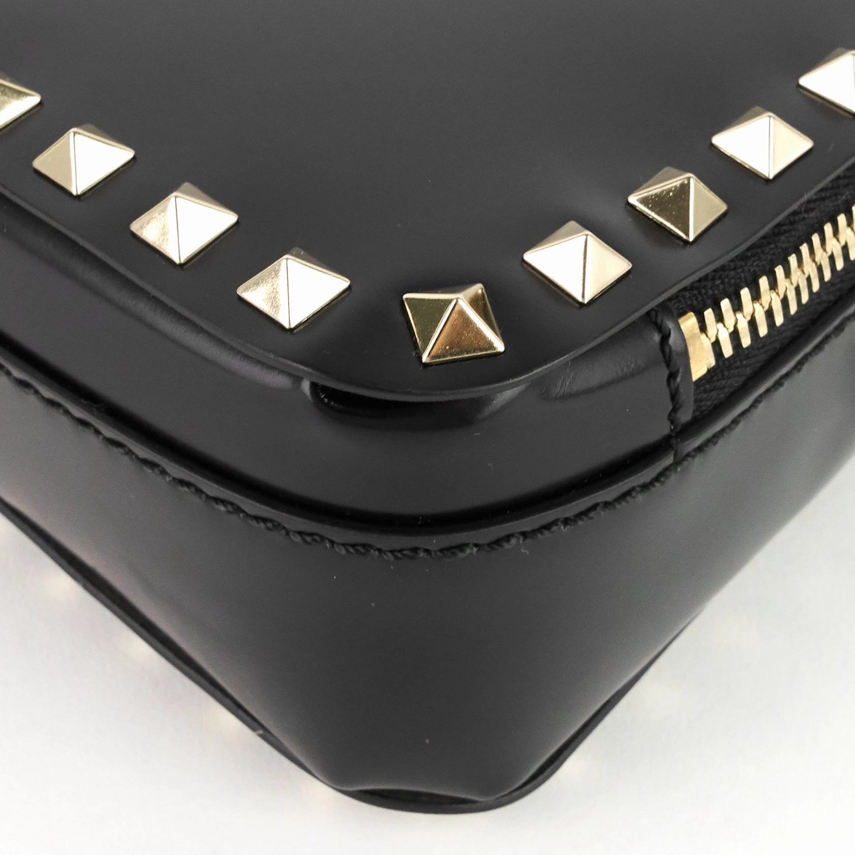 Rockstud Calfskin Clutch Bag