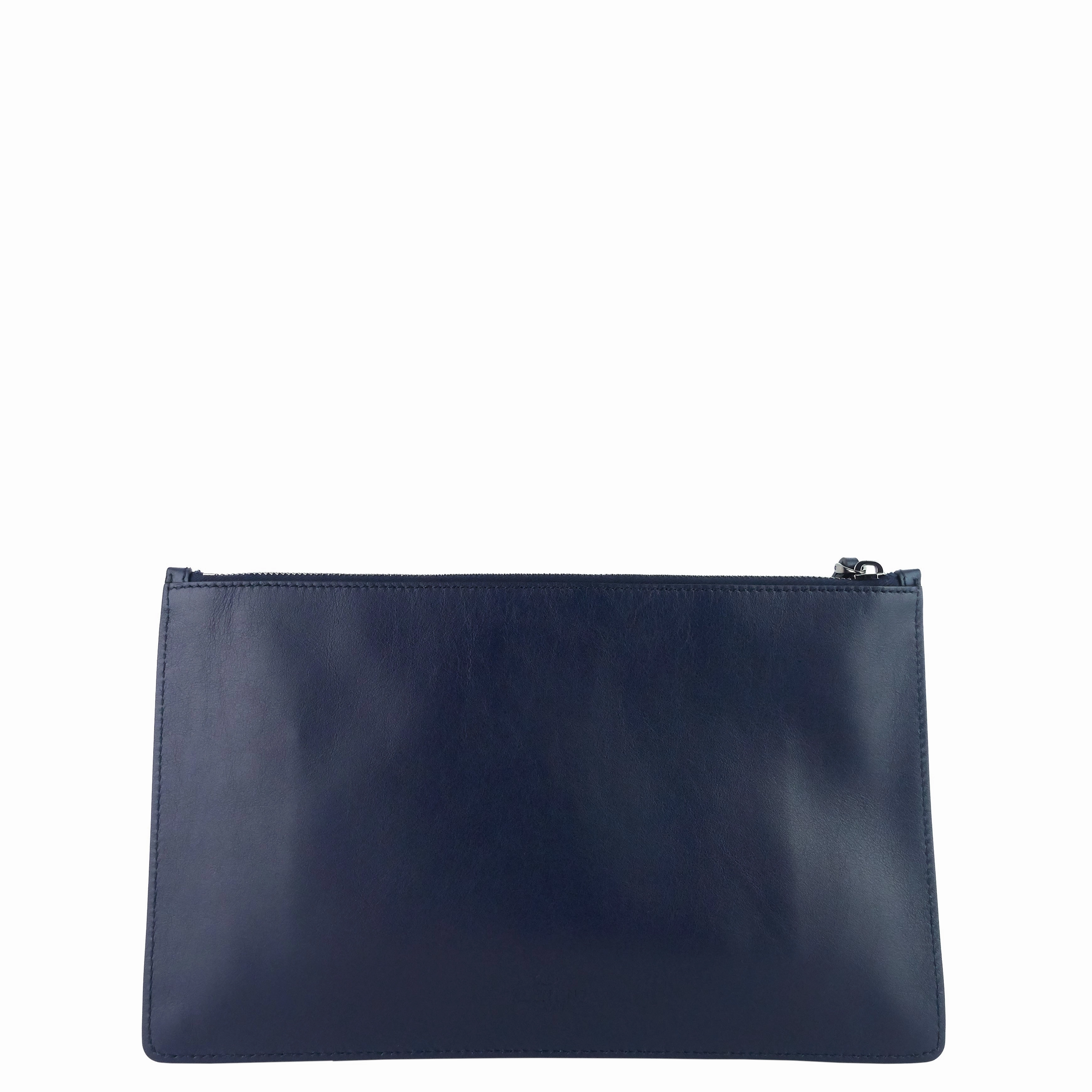 Rockstud Calfskin Leather Clutch Bag