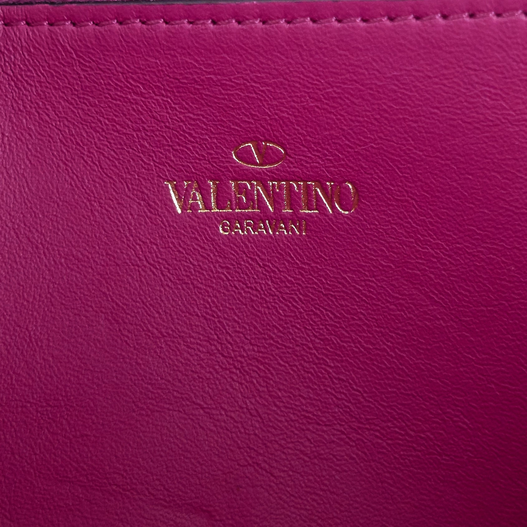 Rockstud Calfskin Leather Wallet