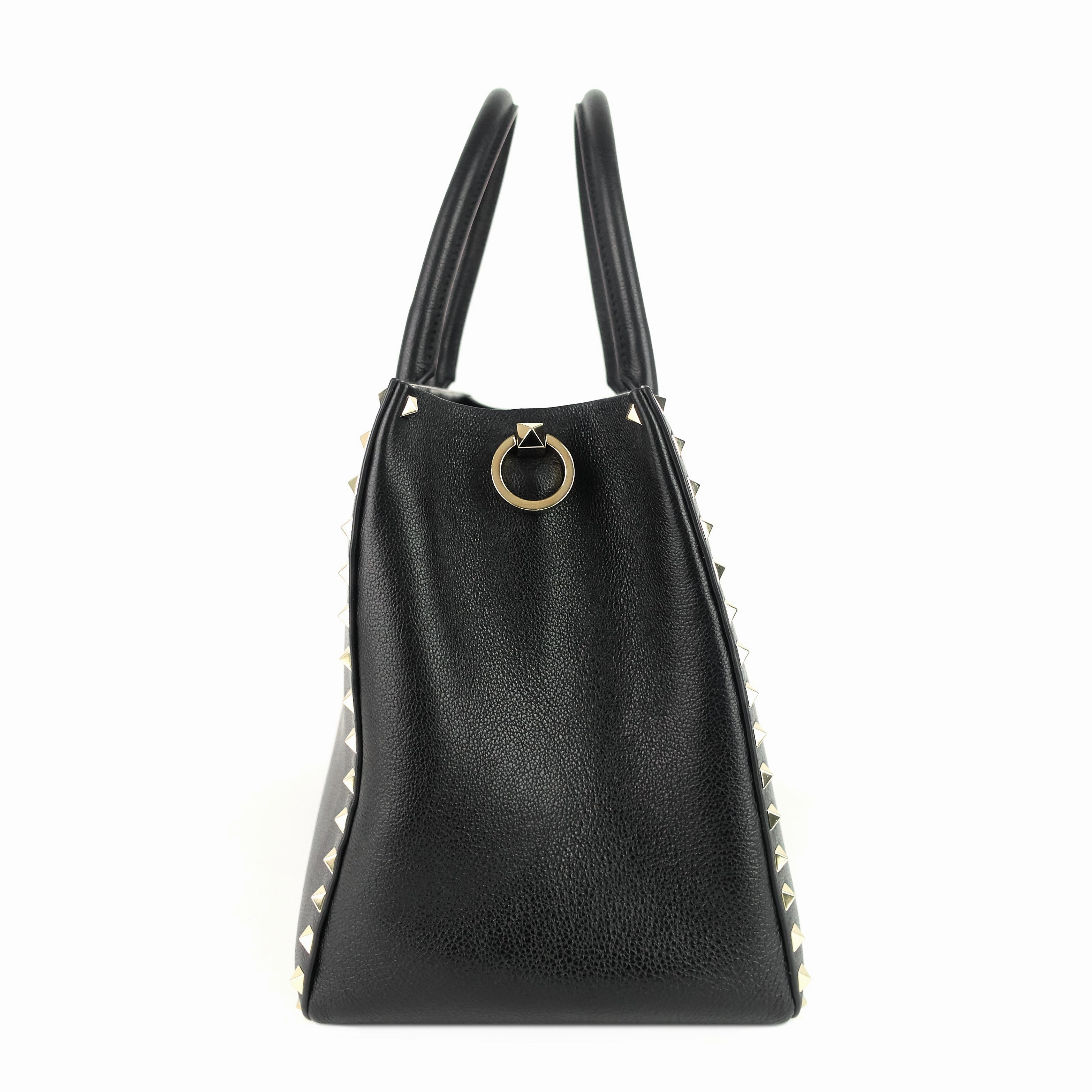 Rockstud Convertible Leather Tote Bag
