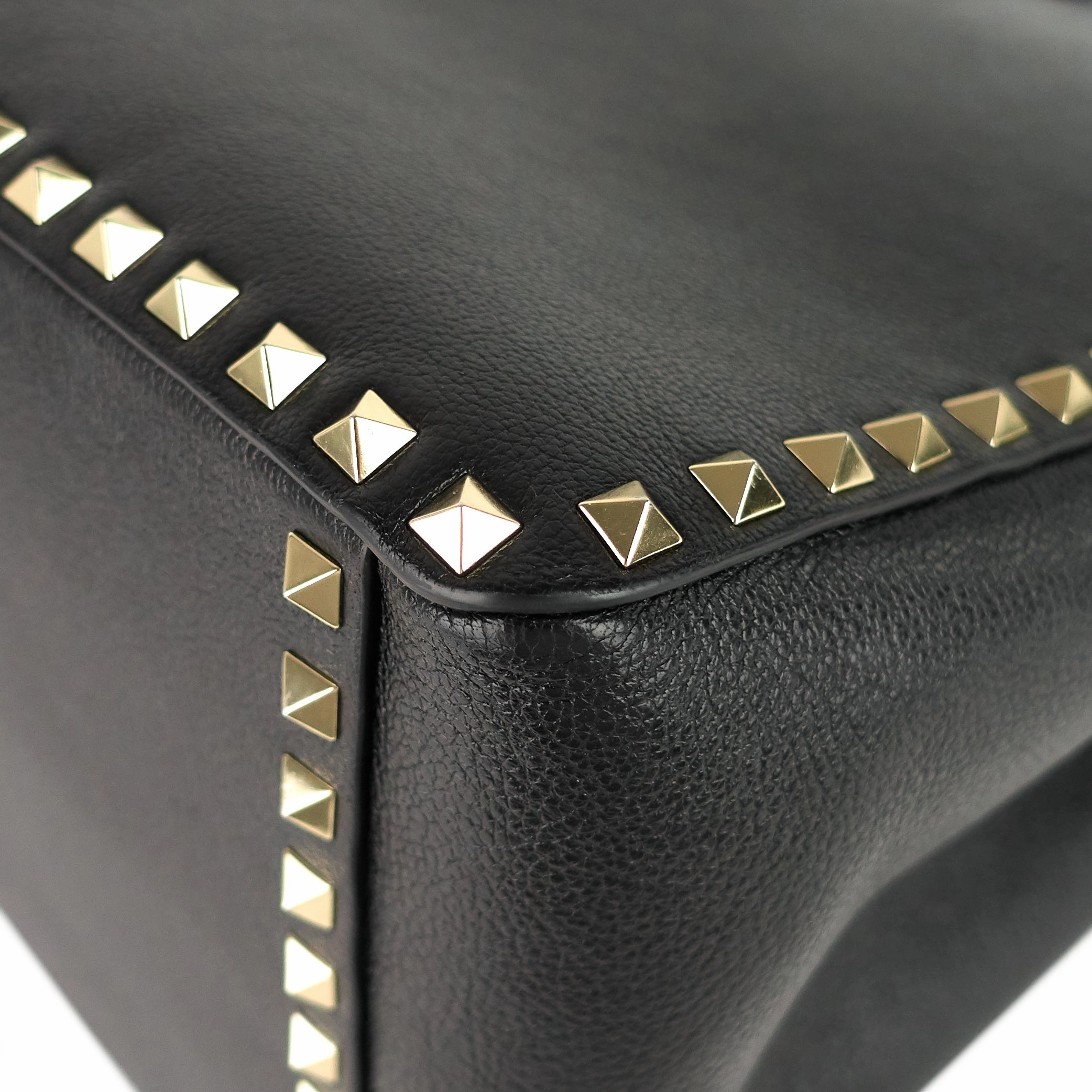 Rockstud Convertible Leather Tote Bag