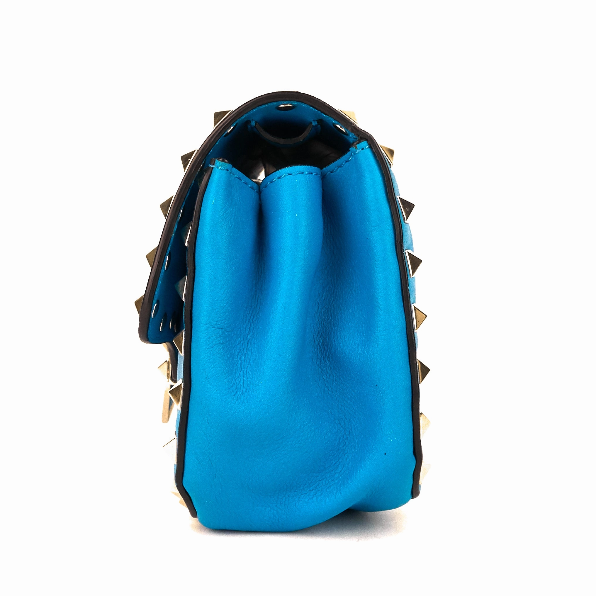 Rockstud Flip Lock Flap Mini Leather Bag