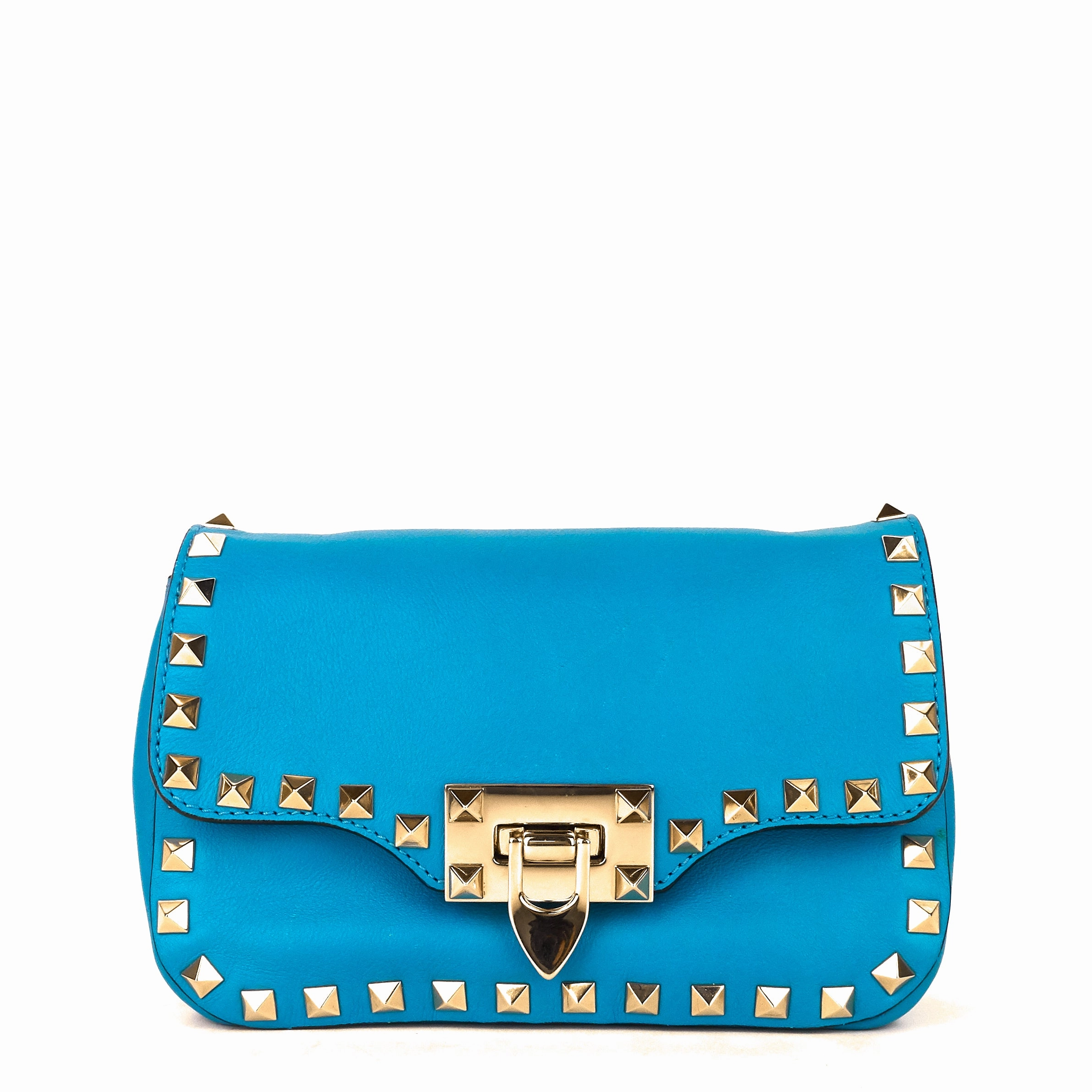 Rockstud Flip Lock Flap Mini Leather Bag