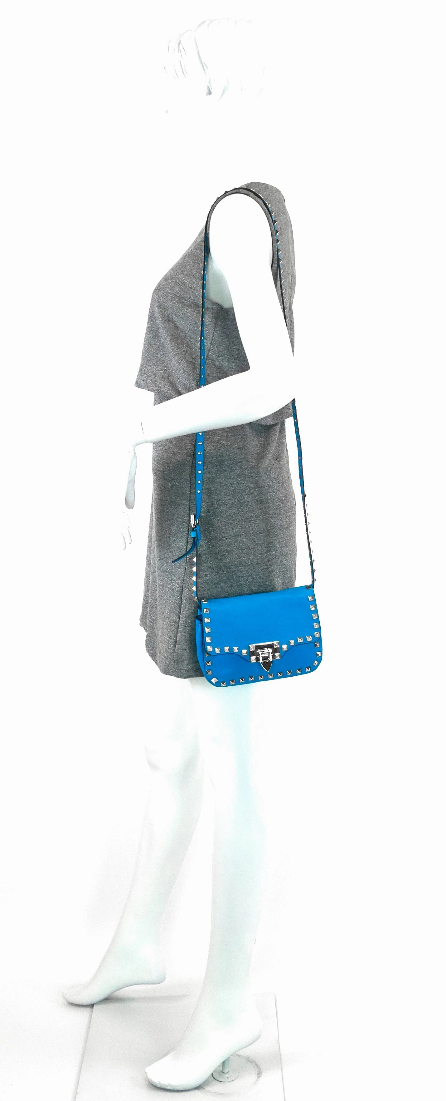 Rockstud Flip Lock Flap Mini Leather Bag