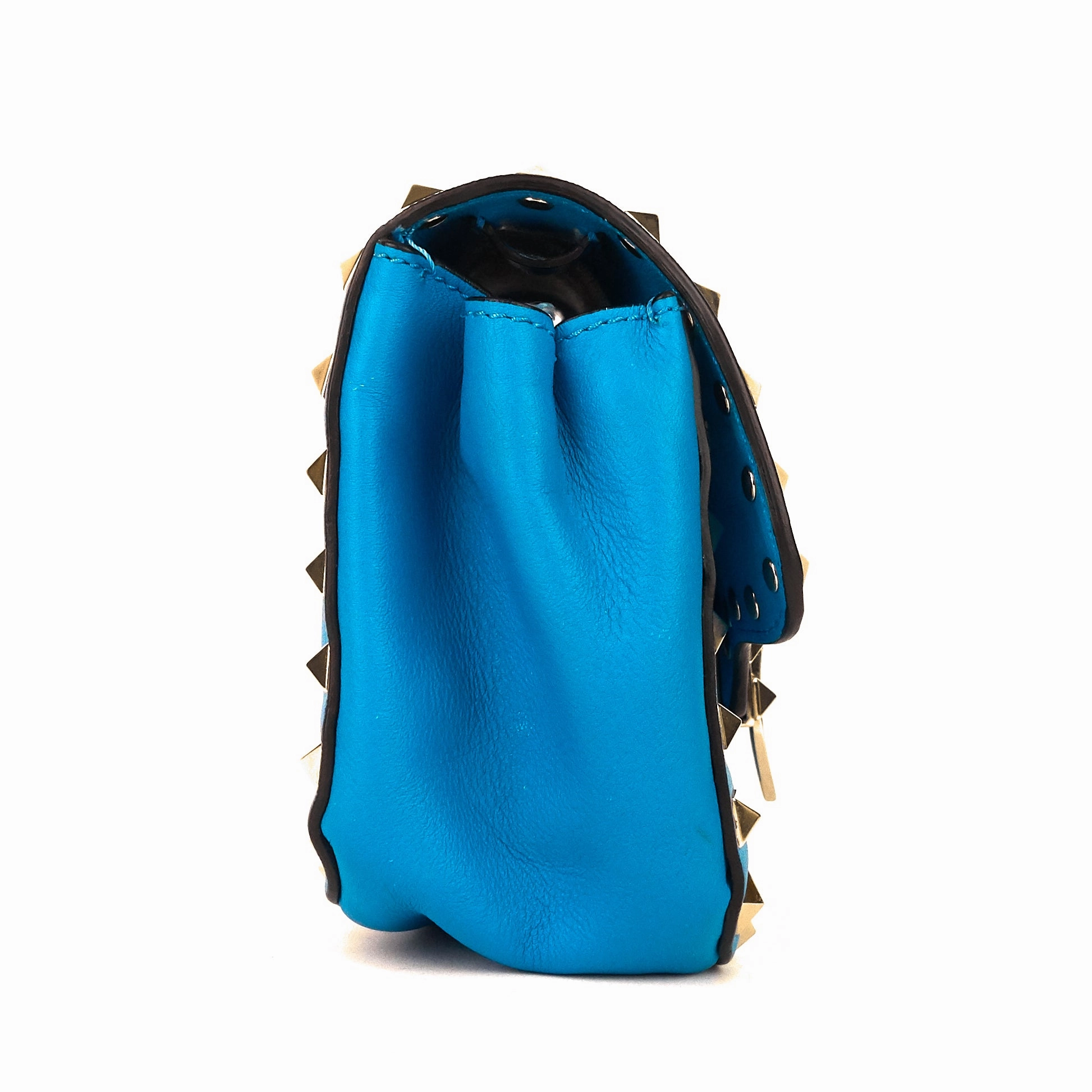 Rockstud Flip Lock Flap Mini Leather Bag