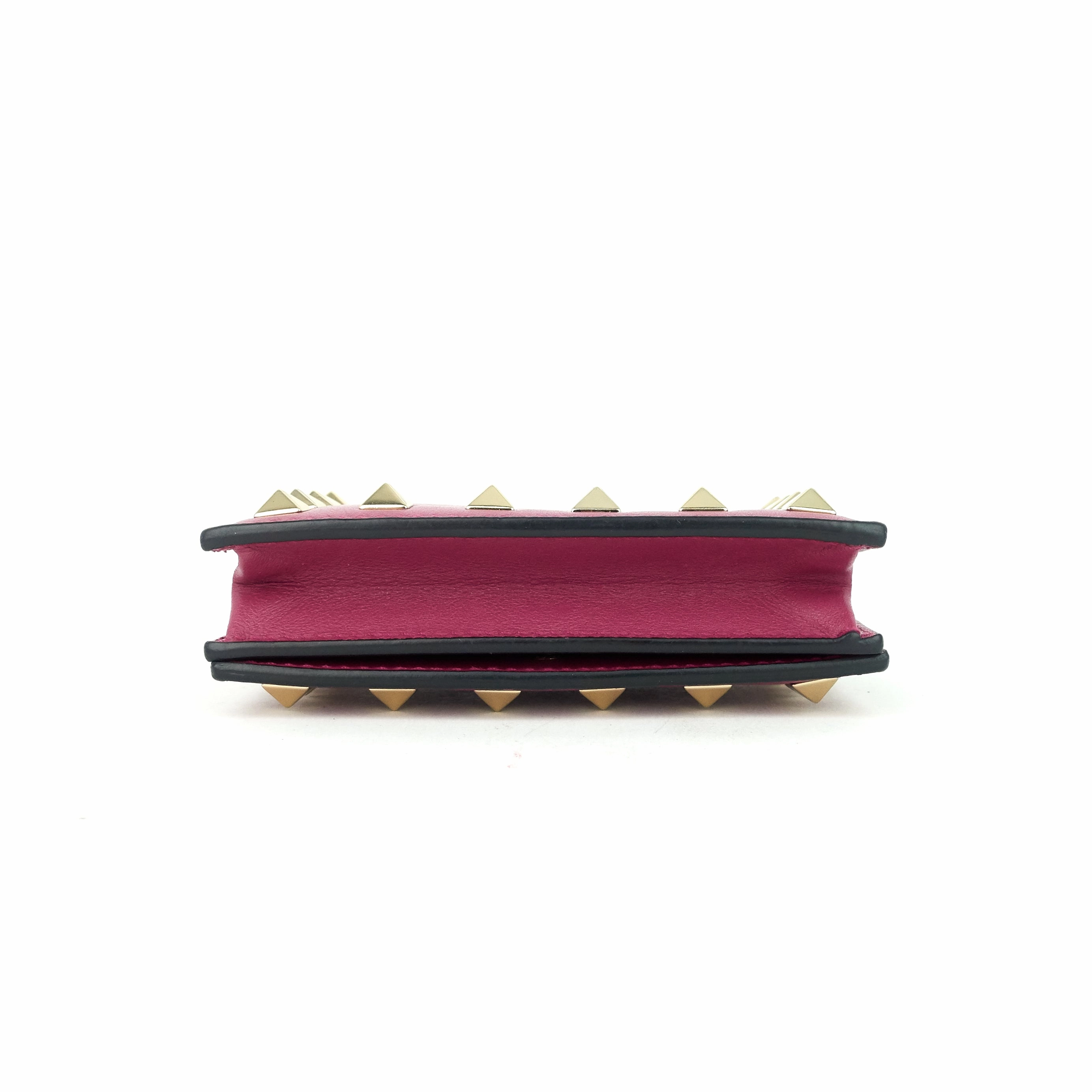 Rockstud French Flap Small Leather Wallet