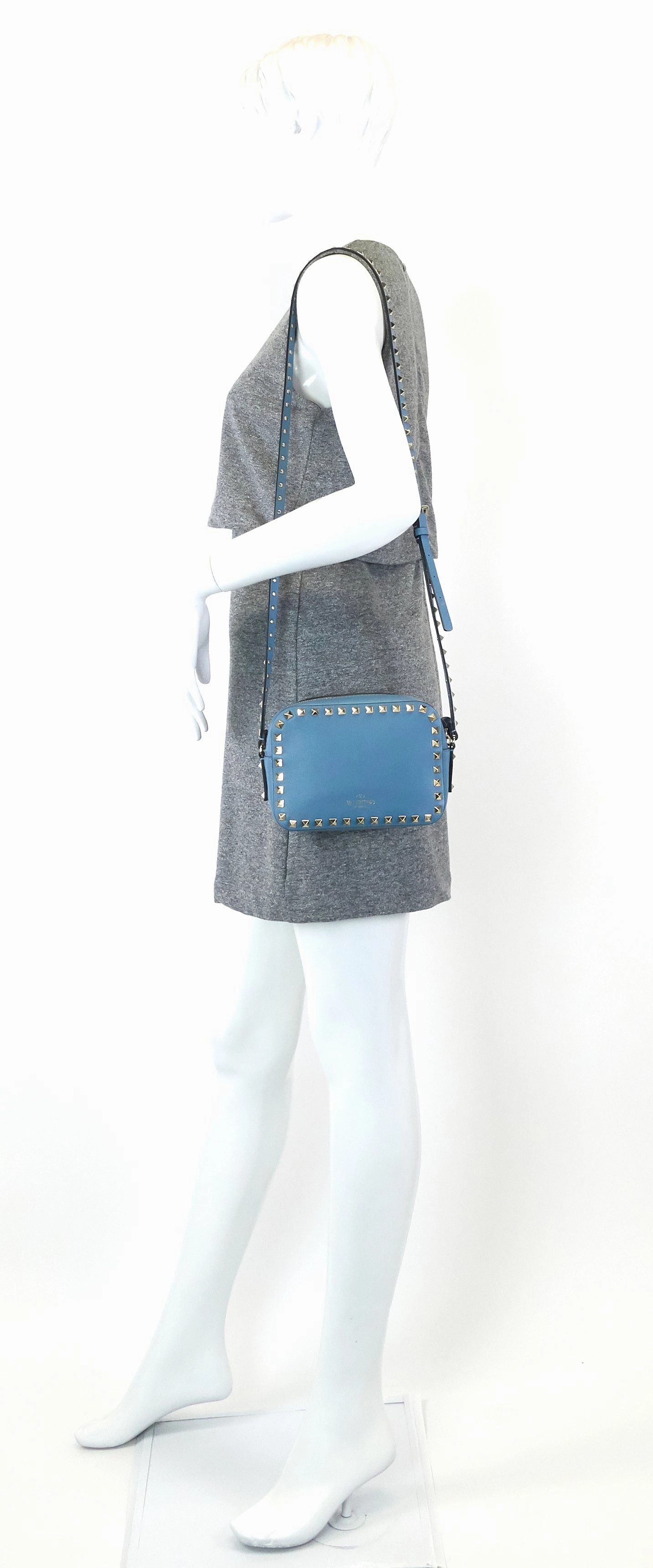 Rockstud Leather Camera Bag