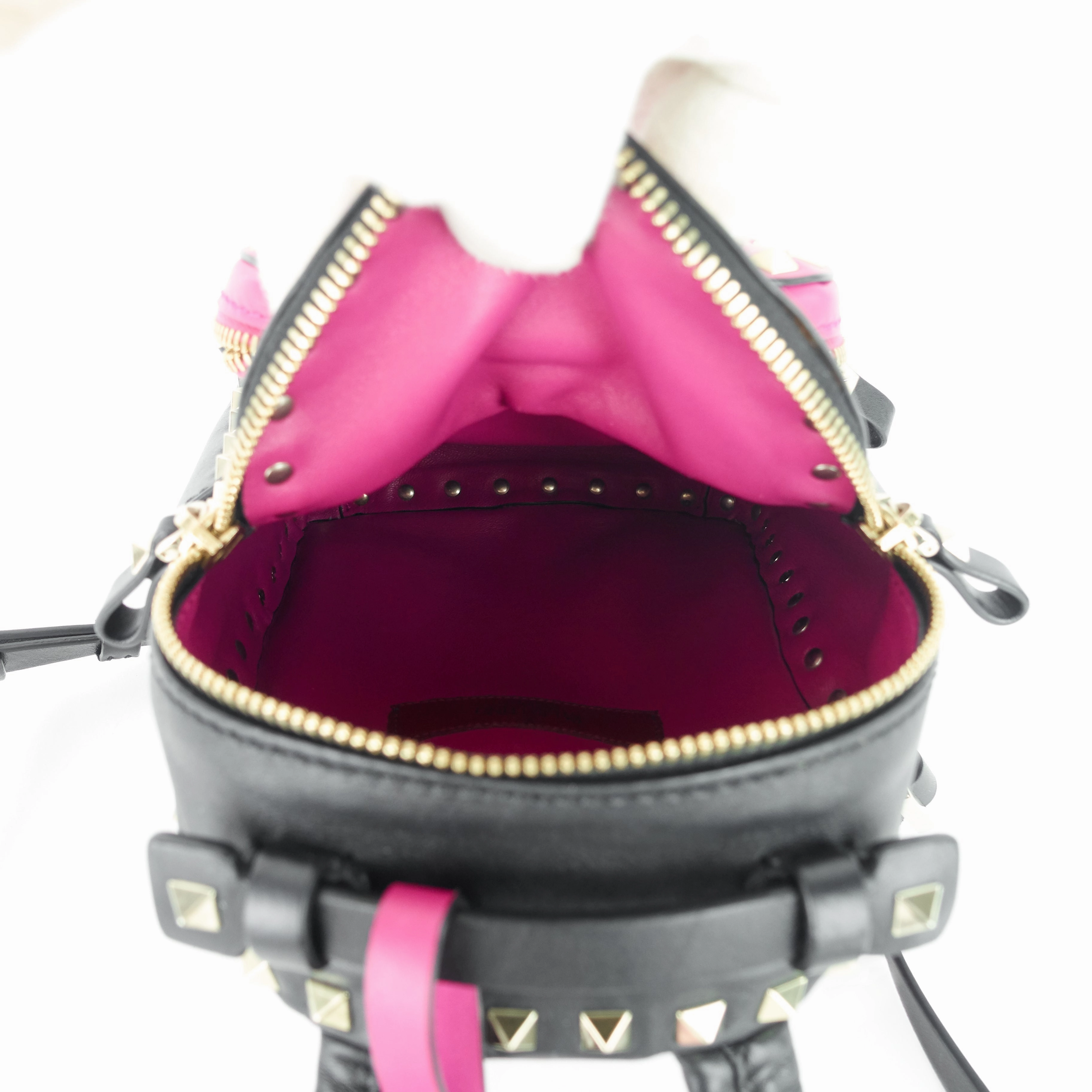 Rockstud Mini Calfskin Leather Backpack Bag