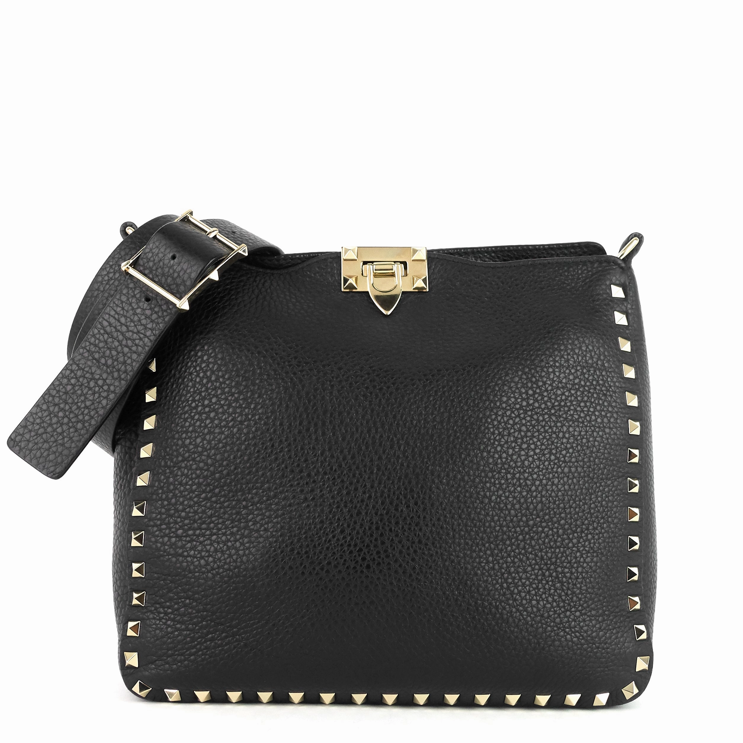 Rockstud Small Flip Lock Calfskin Messenger Bag