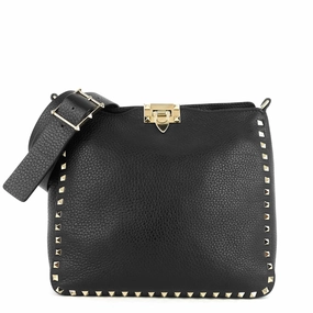 Rockstud Small Flip Lock Calfskin Messenger Bag