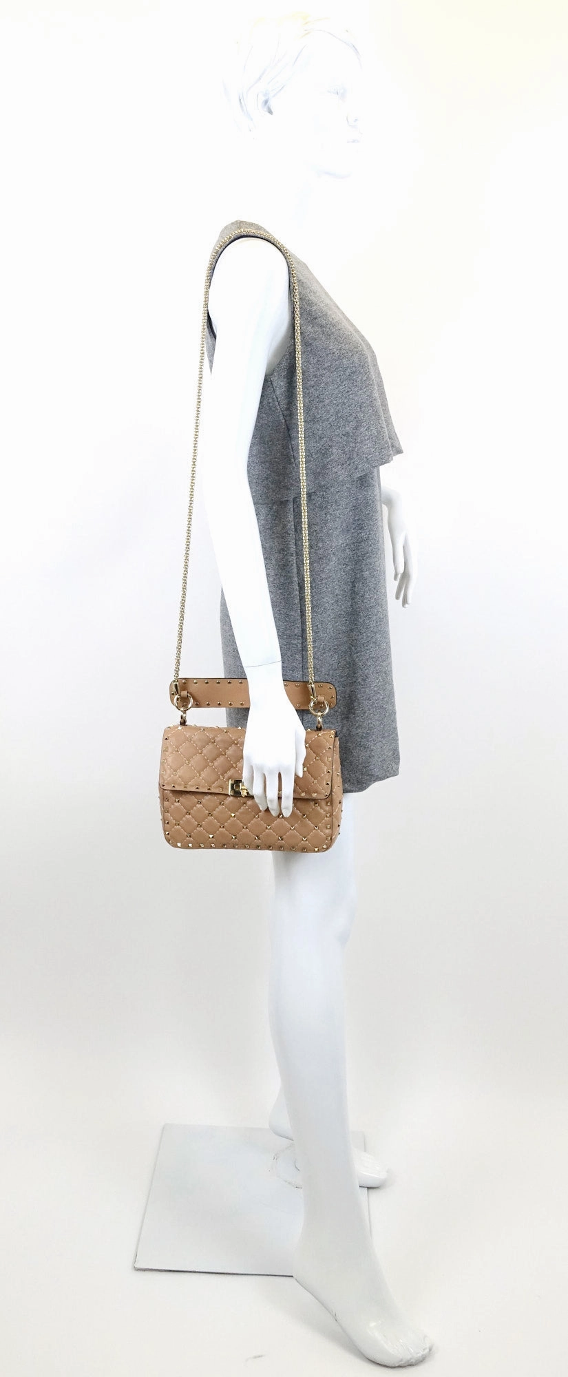 Rockstud Spike Quilted Lambskin Leather Bag