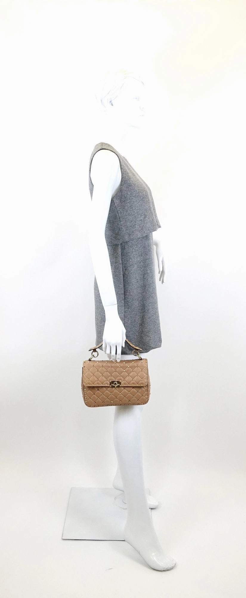 Rockstud Spike Quilted Lambskin Leather Bag