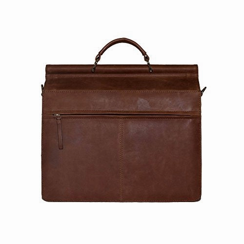 Rushmore Full Grain Leather Briefcase Laptop Bag - Brown
