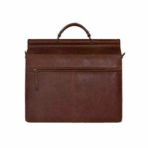 Rushmore Full Grain Leather Briefcase Laptop Bag - Brown
