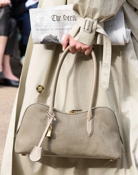Ryder Shoulder Bag, Suede, Khaki