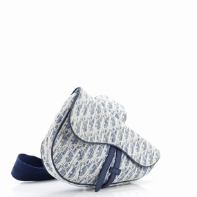 Saddle Crossbody Bag Oblique Kasuri Jacquard