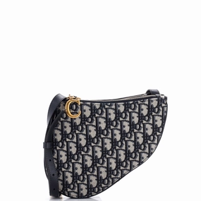 Saddle Triple Zip Crossbody Pouch Oblique Canvas