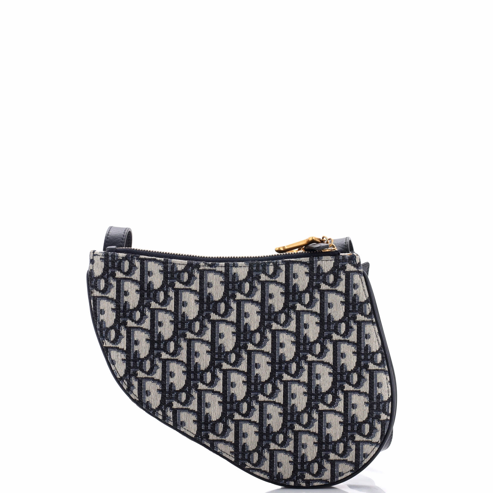 Saddle Triple Zip Crossbody Pouch Oblique Canvas