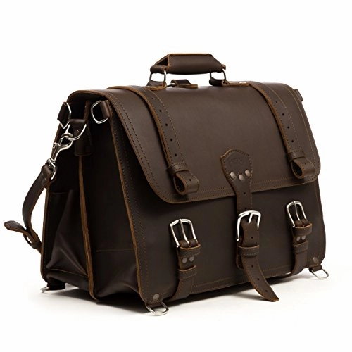 Saddleback Leather Classic Briefcase - The Original 100% Full Grain Leather Executive Briefcase Bag
