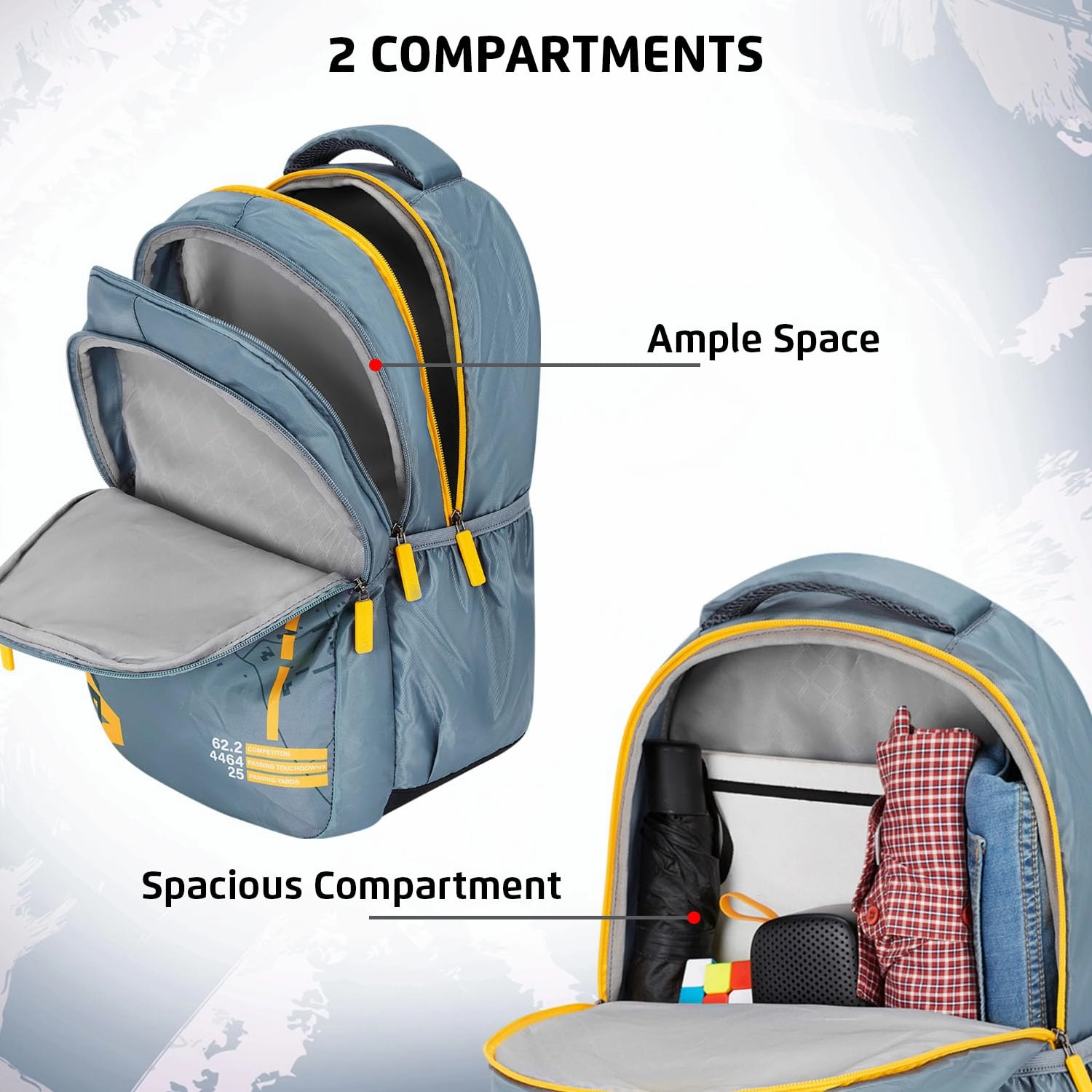 Safari 37L Triplex 3 Casual Backpack with Armor Base Printed School Bag for Boys and Girls, College Backpack, Office Bag
