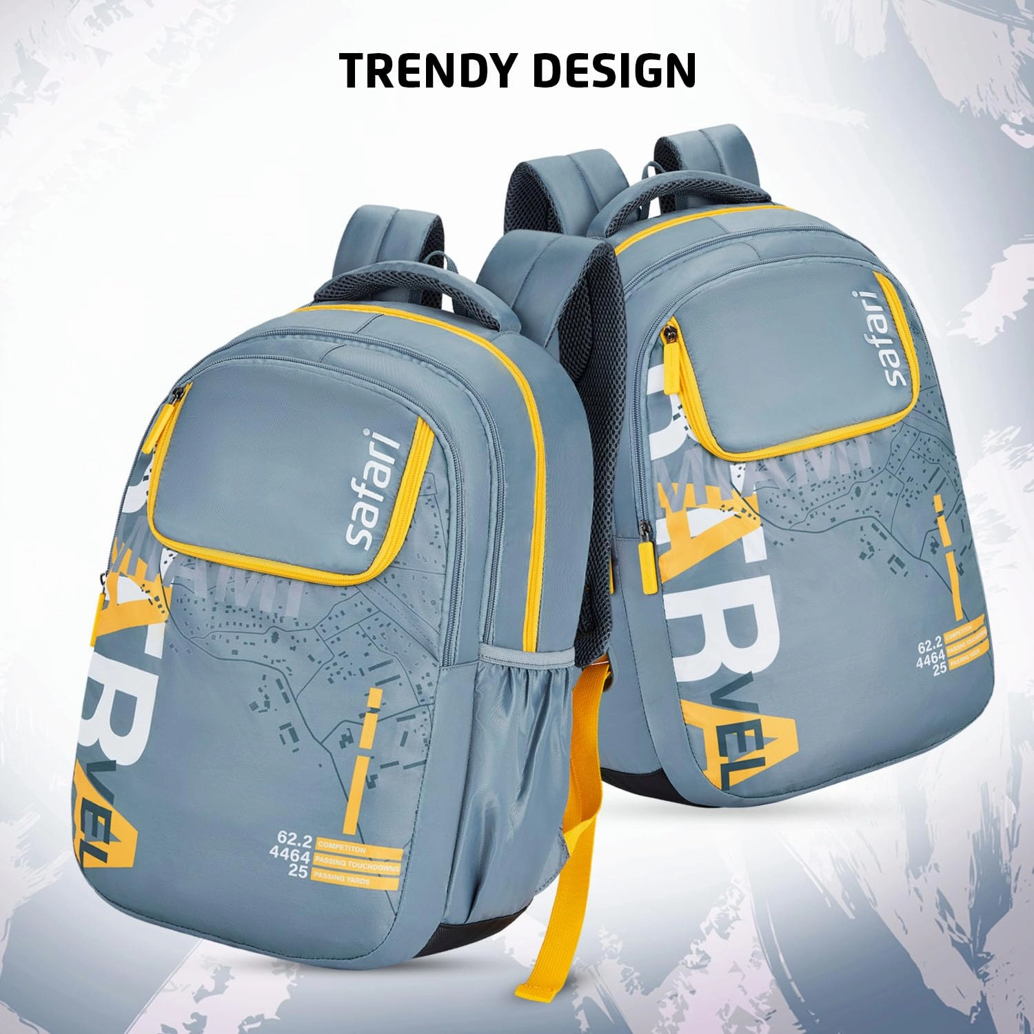 Safari 37L Triplex 3 Casual Backpack with Armor Base Printed School Bag for Boys and Girls, College Backpack, Office Bag
