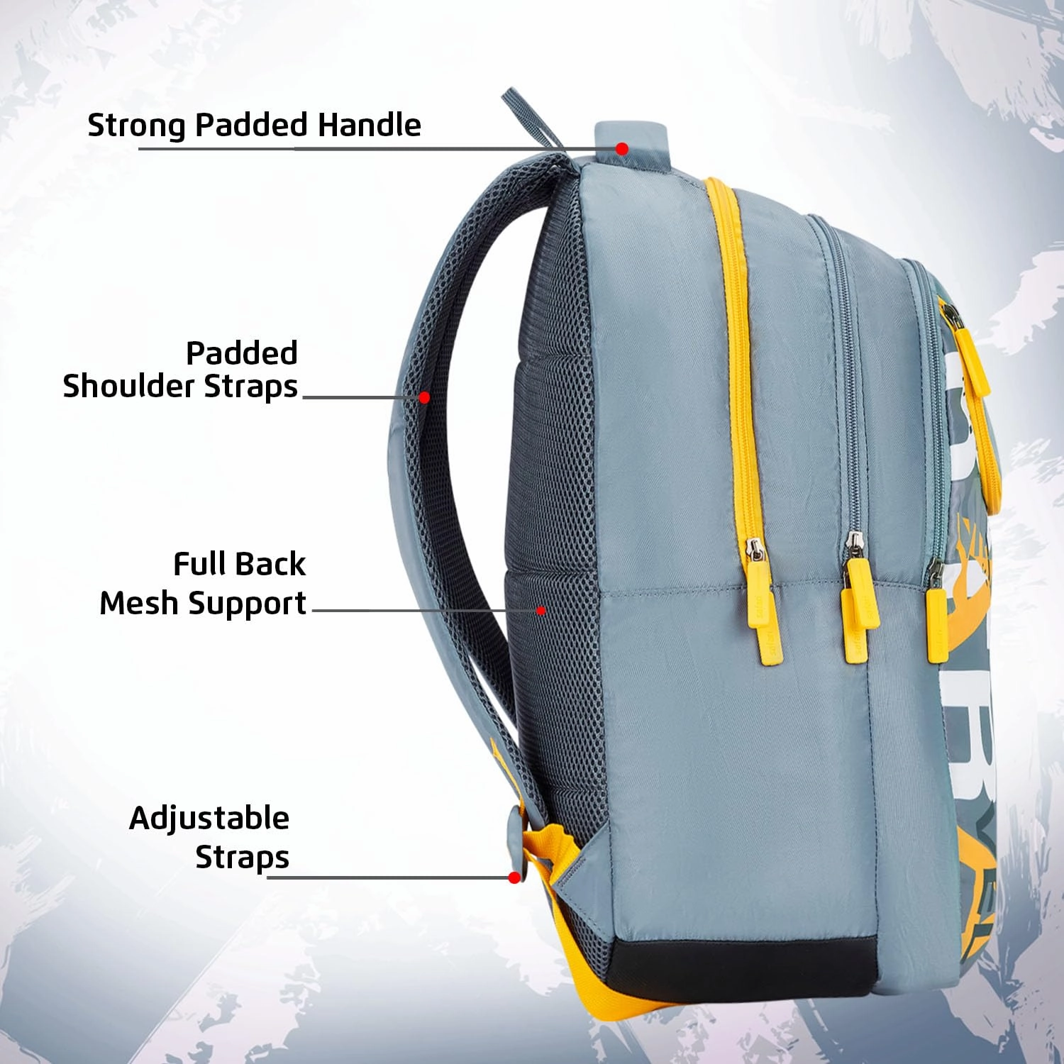 Safari 37L Triplex 3 Casual Backpack with Armor Base Printed School Bag for Boys and Girls, College Backpack, Office Bag