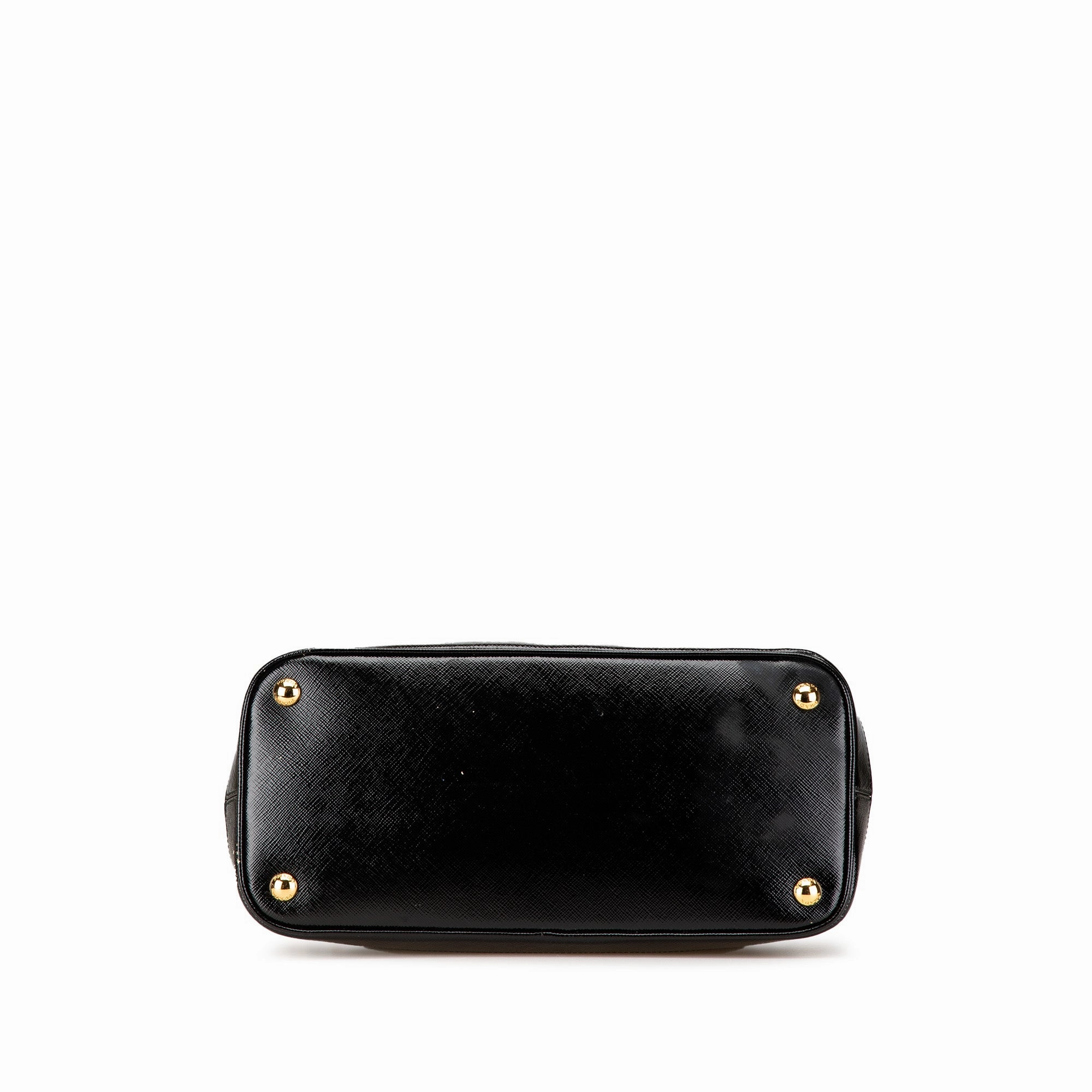 Saffiano Vernice Trimmed Tessuto Shoulder Bag