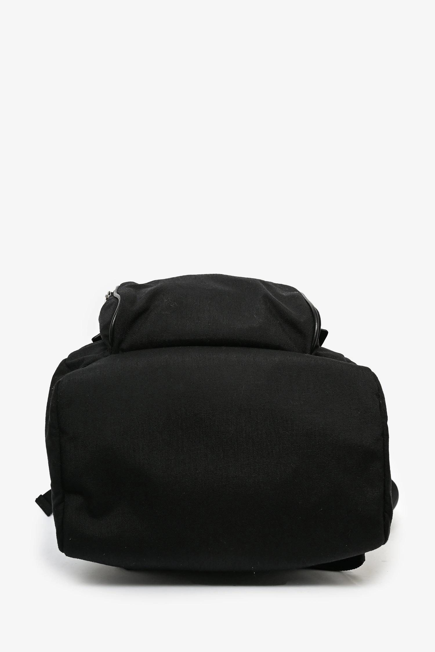 Saint Laurent 2016 Black Nylon Leather Trimmed Backpack