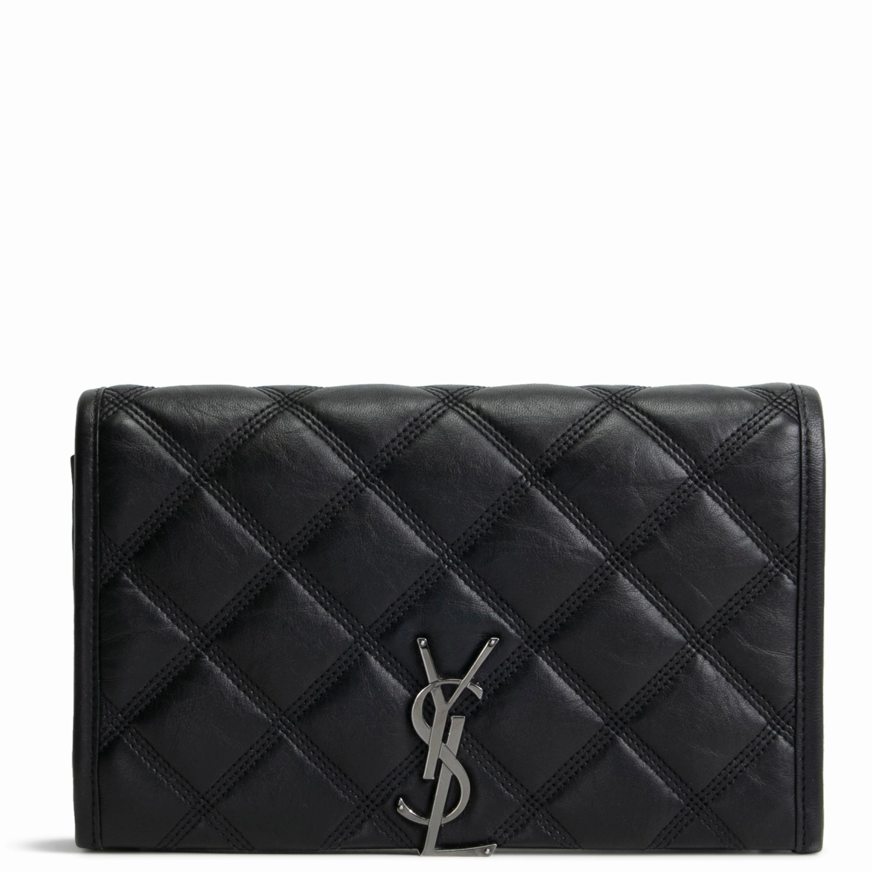 SAINT LAURENT Becky Wallet on Chain - Black