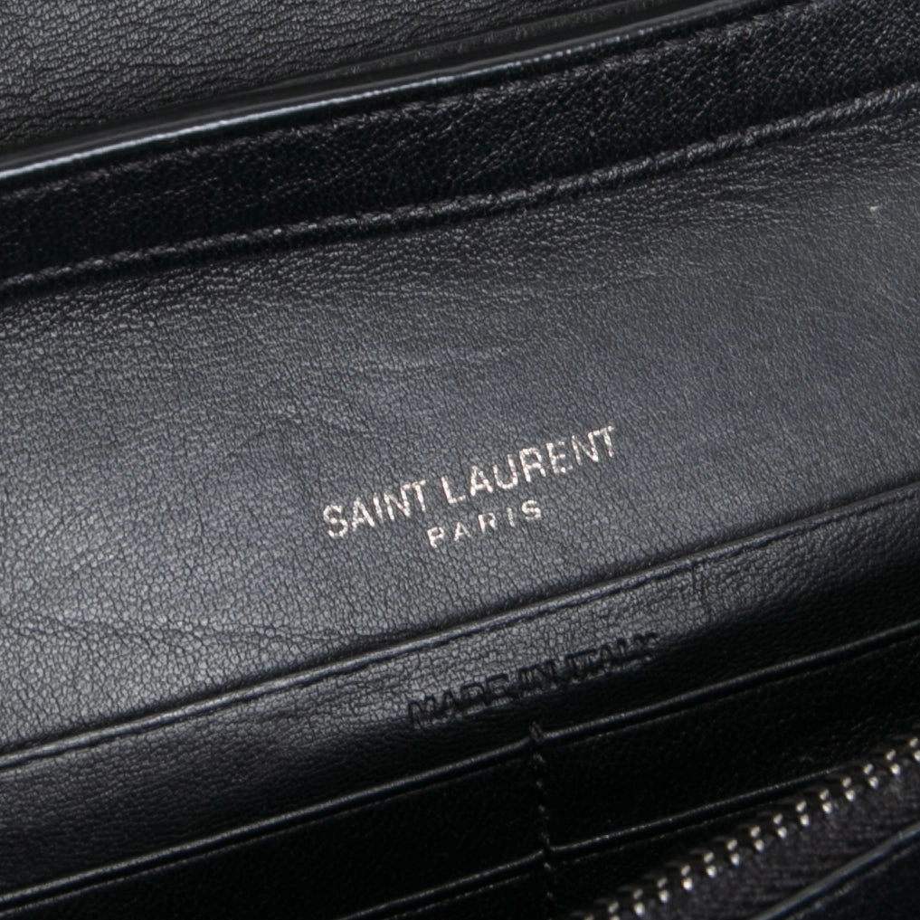 SAINT LAURENT Becky Wallet on Chain - Black