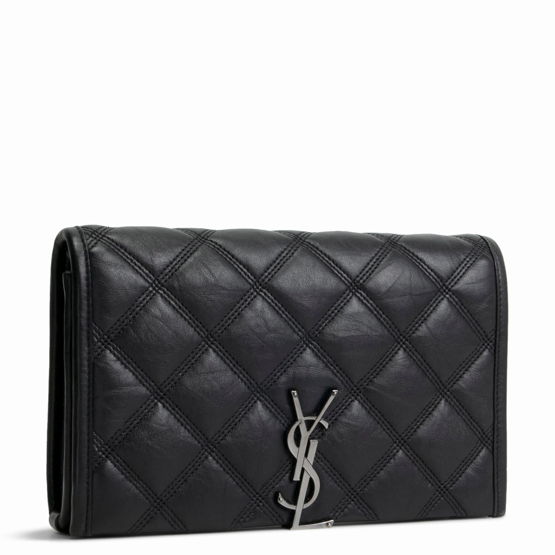 SAINT LAURENT Becky Wallet on Chain - Black