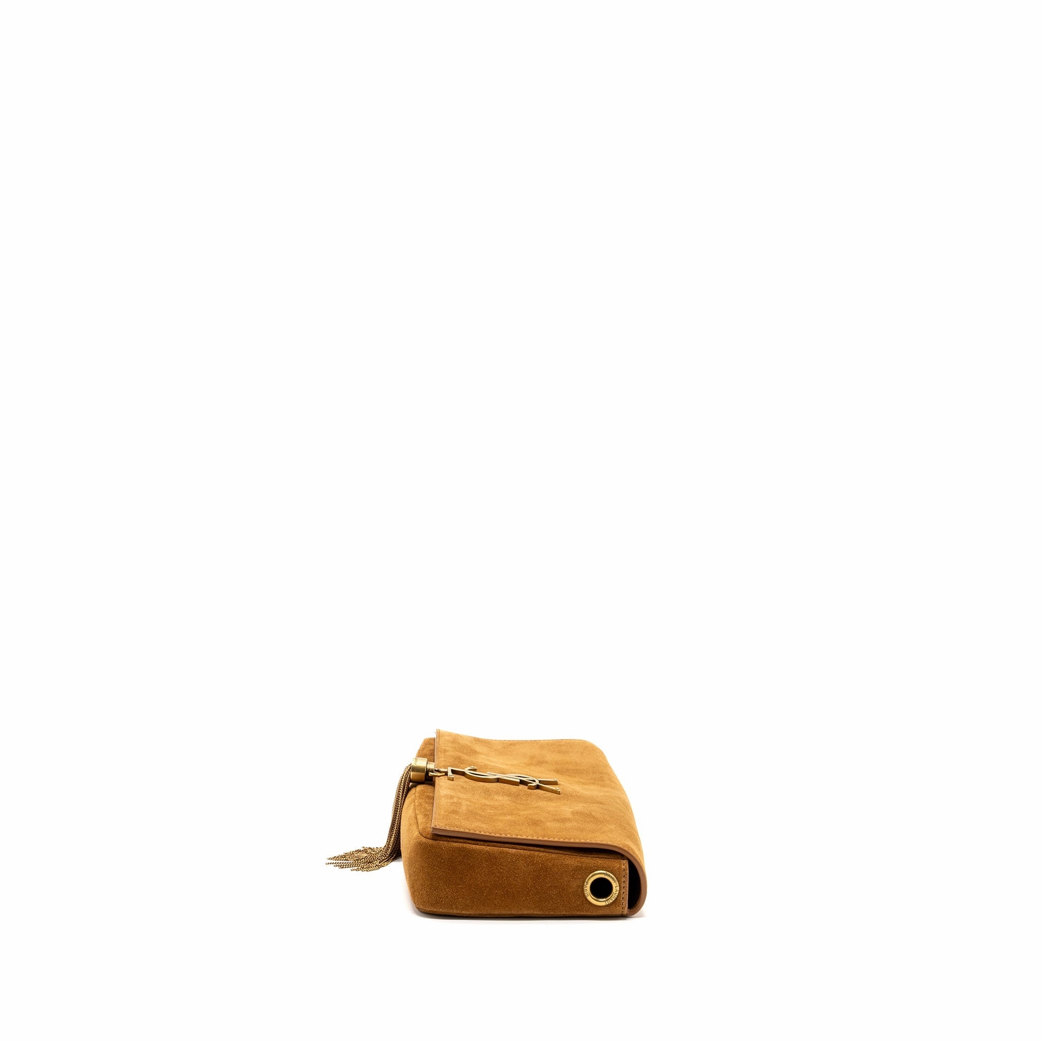 Saint Laurent Kate Tassel Crossbody Bag Suede Brown GHW