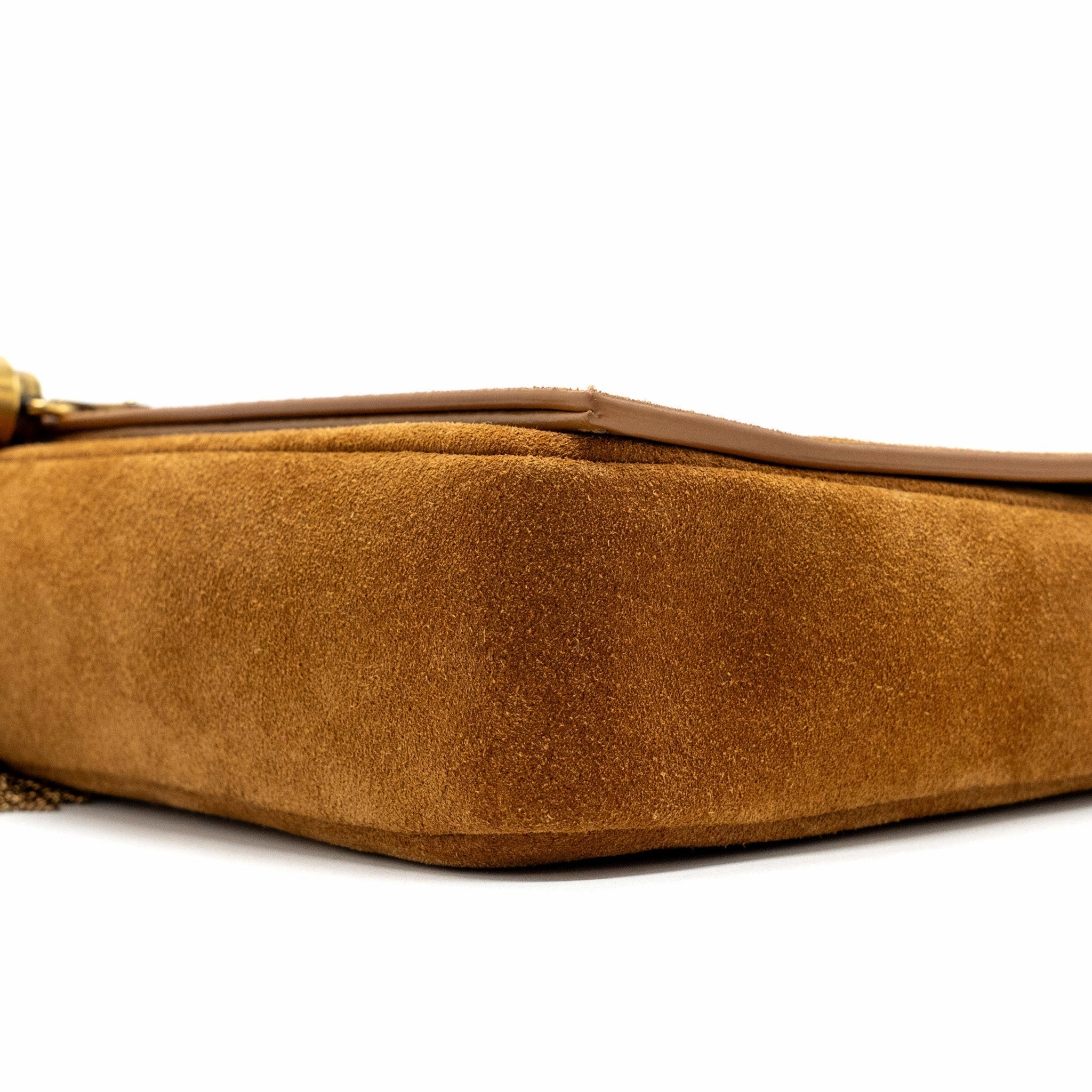 Saint Laurent Kate Tassel Crossbody Bag Suede Brown GHW