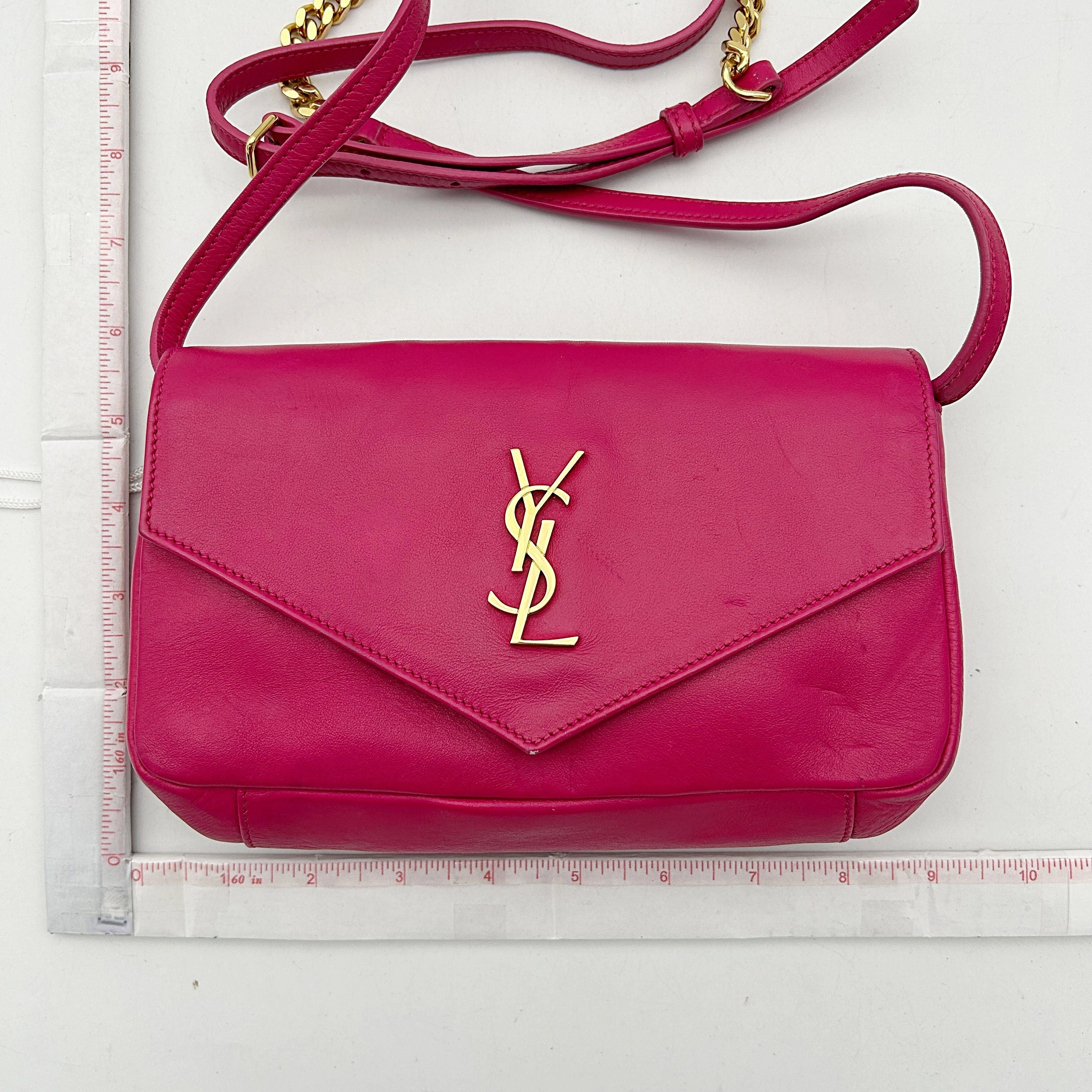 Saint Laurent Leather Crossbody Bag - Red Crossbody Bags, Handbags LA33325
